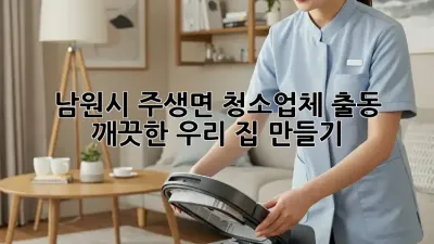 남원시 주생면 청소업체 출동! ✨ 깨끗한 우리 집 만들기 🏡